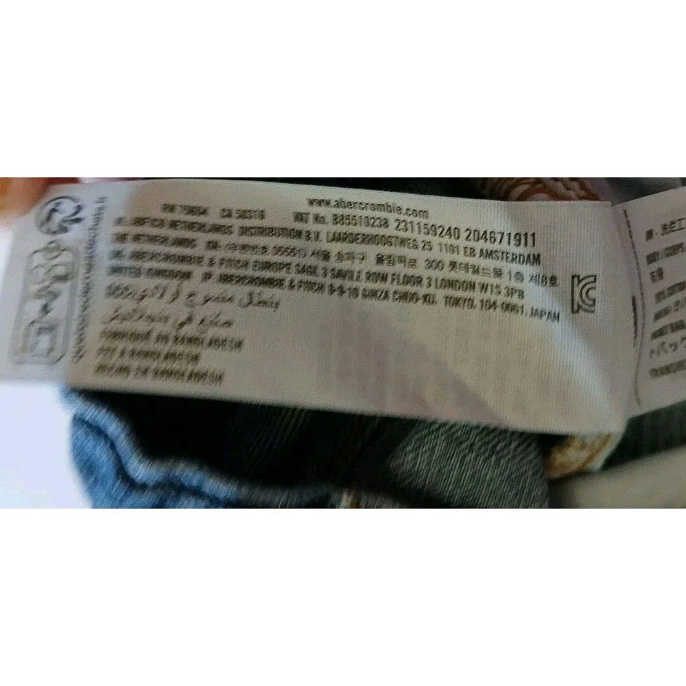 Abercrombie Kids Loose Jeans 5/6 Regular Dark Wash Elastic  Adjustable Waist - Picture 15 of 16